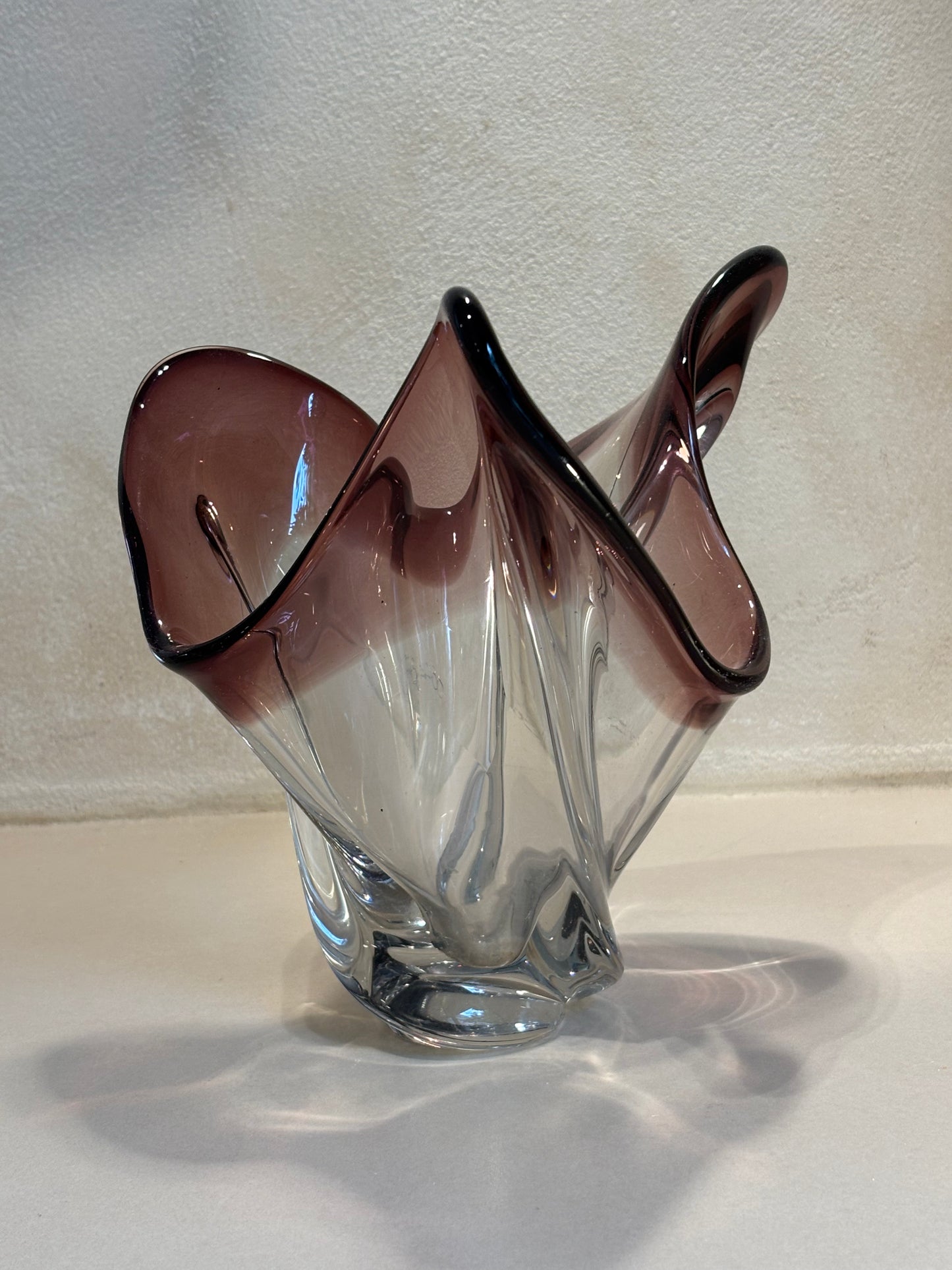 JARRÓN DE VIDRIO SOPLADO "FONT DEL VIDRE".