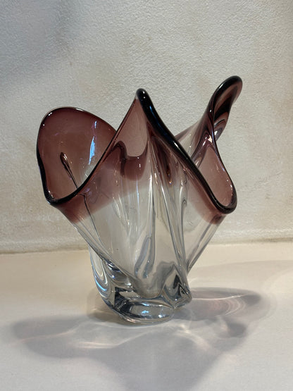 JARRÓN DE VIDRIO SOPLADO "FONT DEL VIDRE".