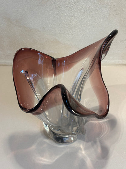 JARRÓN DE VIDRIO SOPLADO "FONT DEL VIDRE".