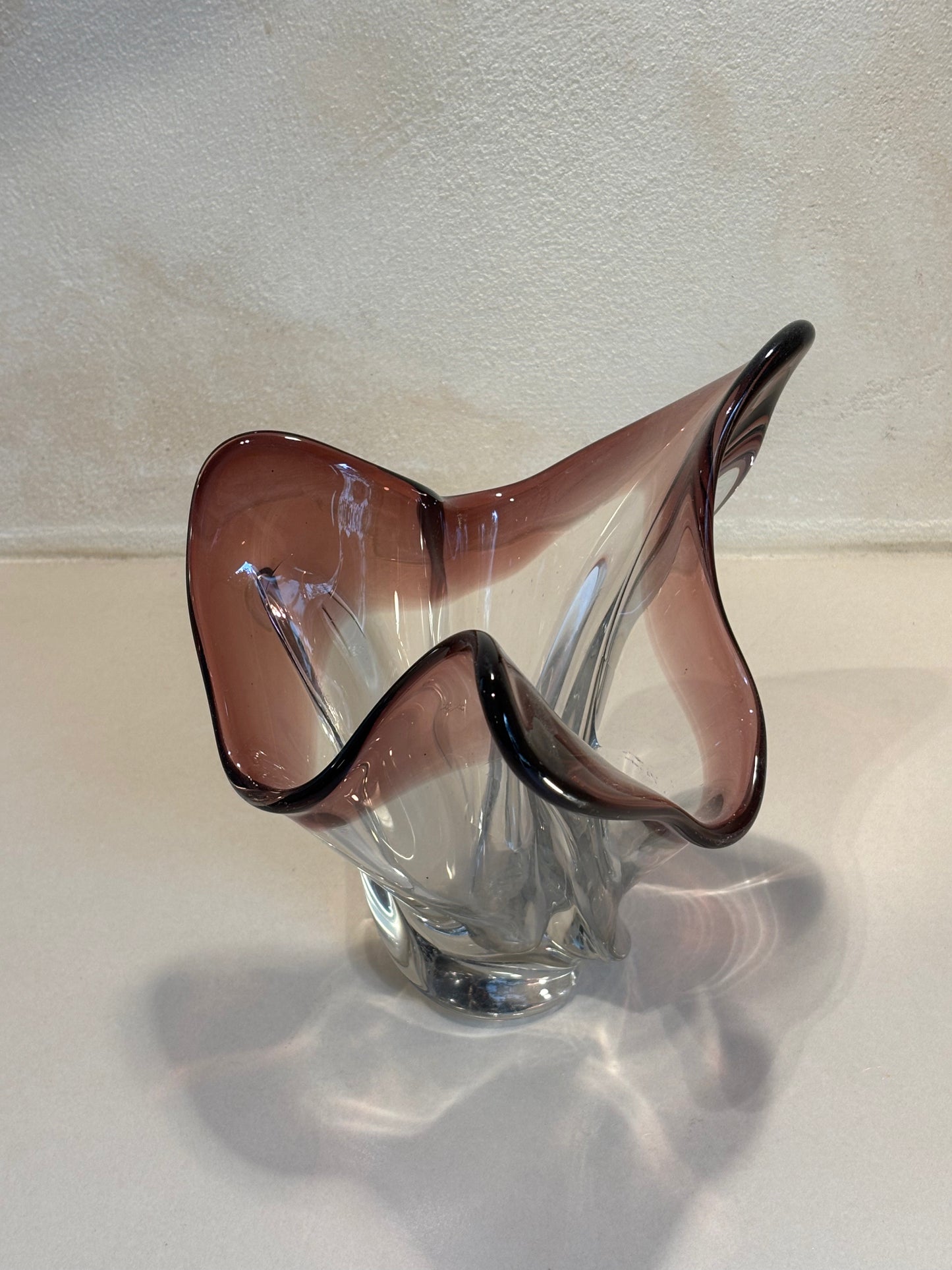 JARRÓN DE VIDRIO SOPLADO "FONT DEL VIDRE".