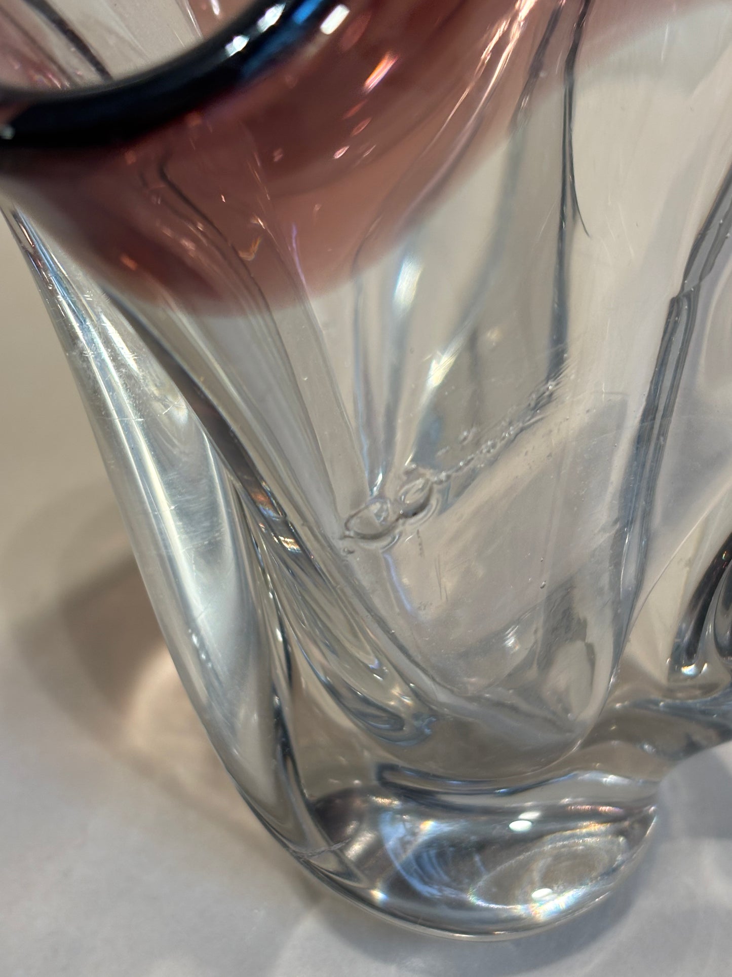 JARRÓN DE VIDRIO SOPLADO "FONT DEL VIDRE".