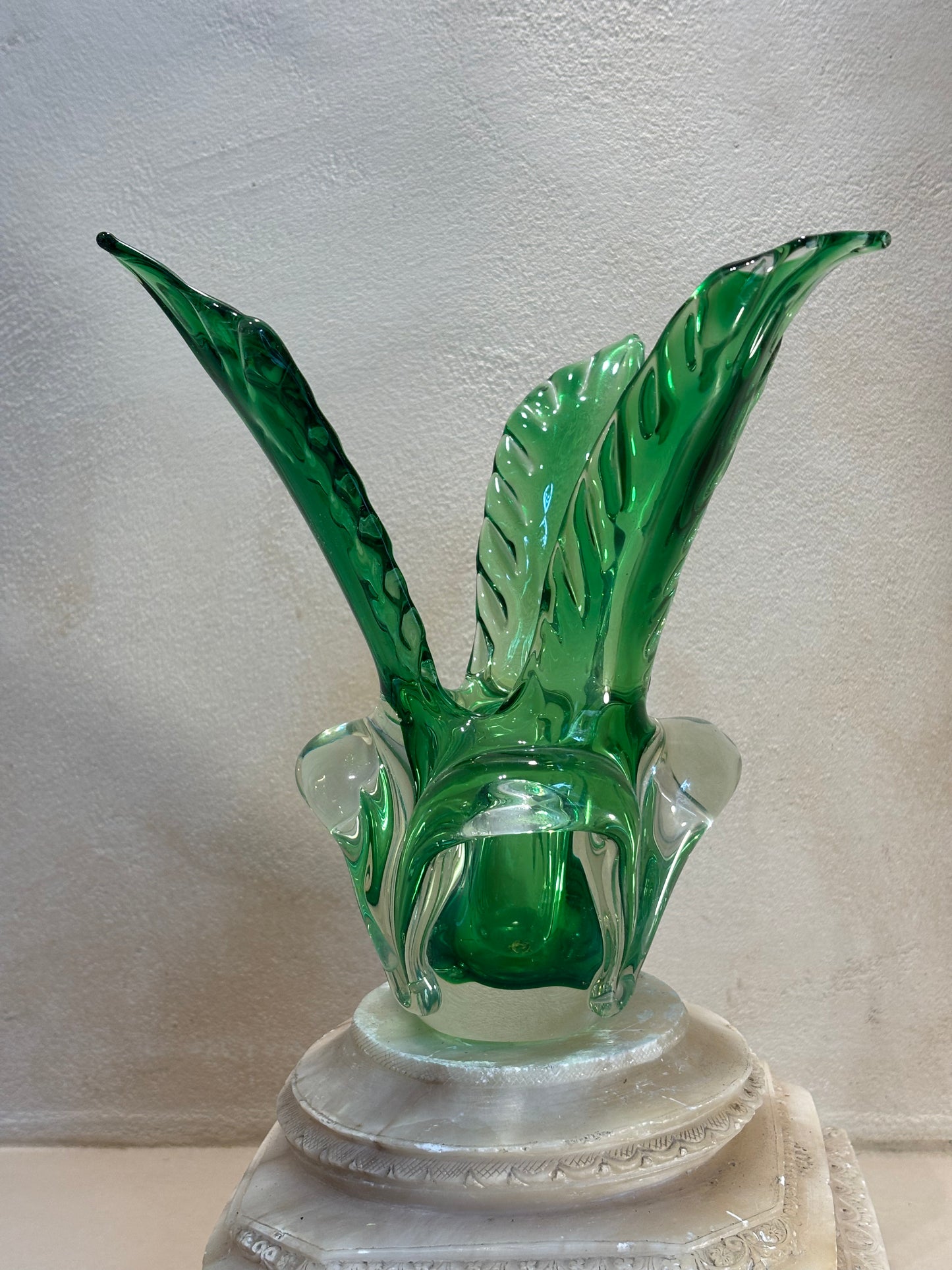 JARRÓN DE VIDRIO SOPLADO "FONT DEL VIDRE".