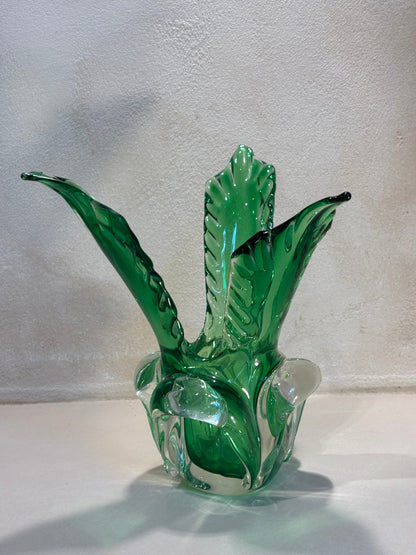 JARRÓN DE VIDRIO SOPLADO "FONT DEL VIDRE".