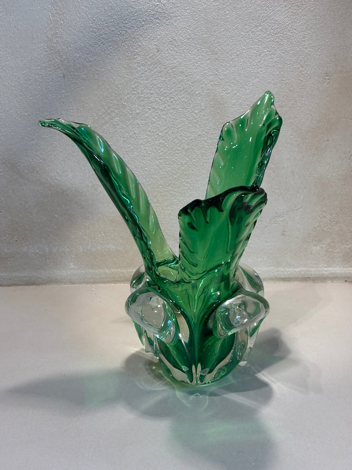 JARRÓN DE VIDRIO SOPLADO "FONT DEL VIDRE".