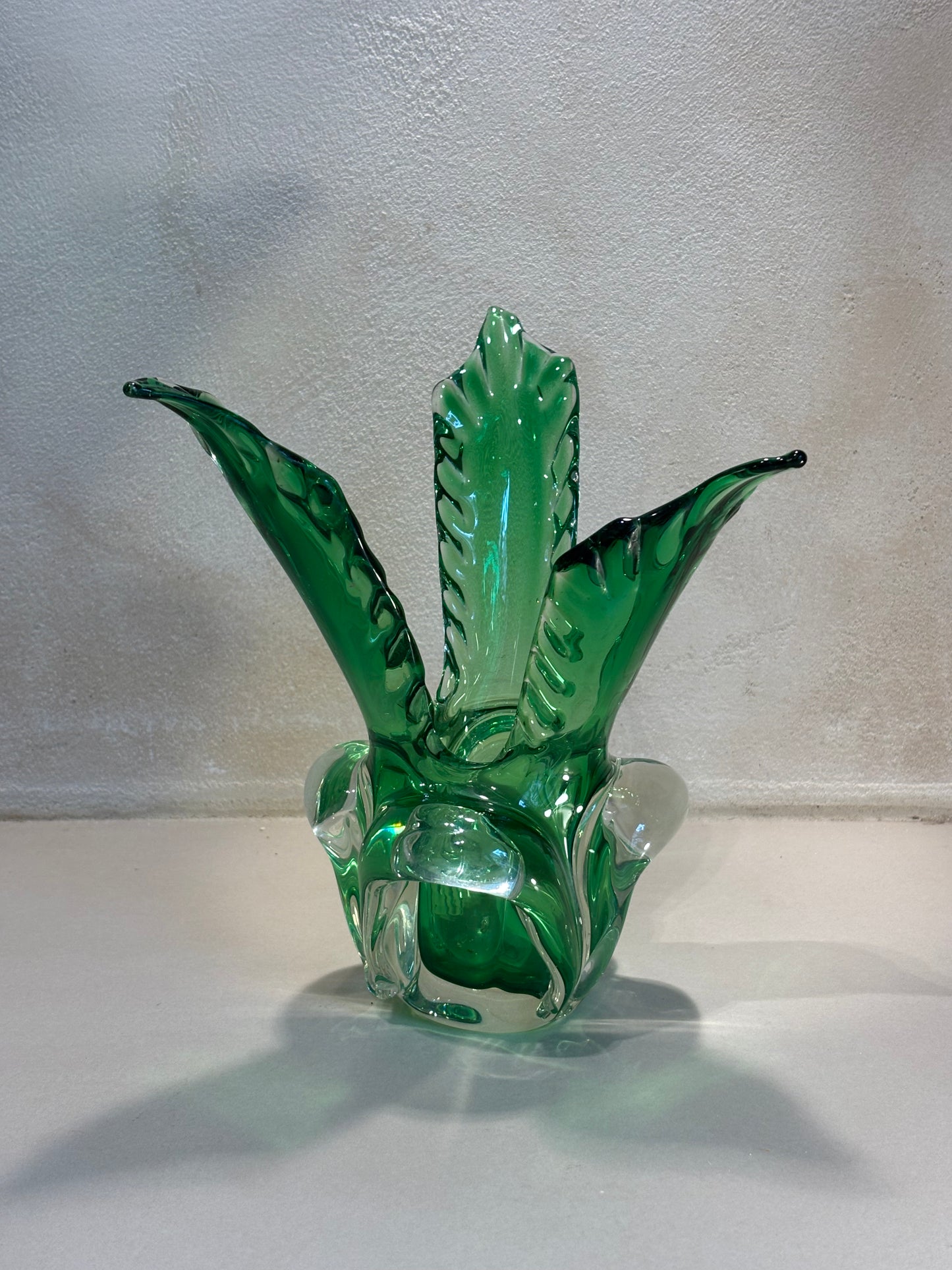 JARRÓN DE VIDRIO SOPLADO "FONT DEL VIDRE".