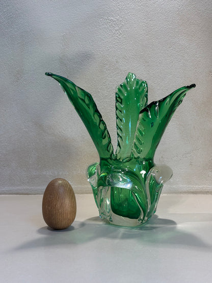 JARRÓN DE VIDRIO SOPLADO "FONT DEL VIDRE".