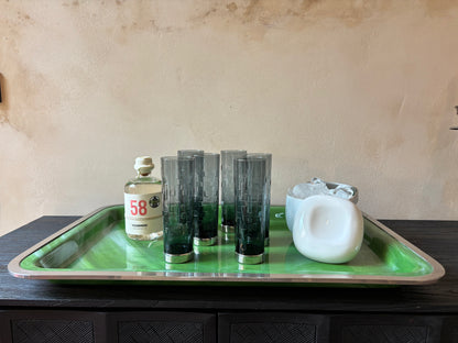 BANDEJA MID-CENTURY EN LUCITA.