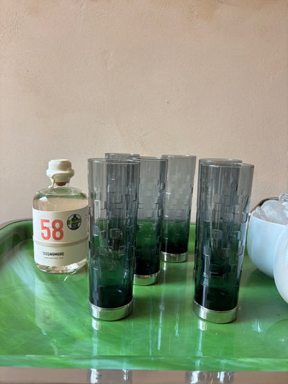 JUEGO DE 6 VASOS DE CRISTAL.