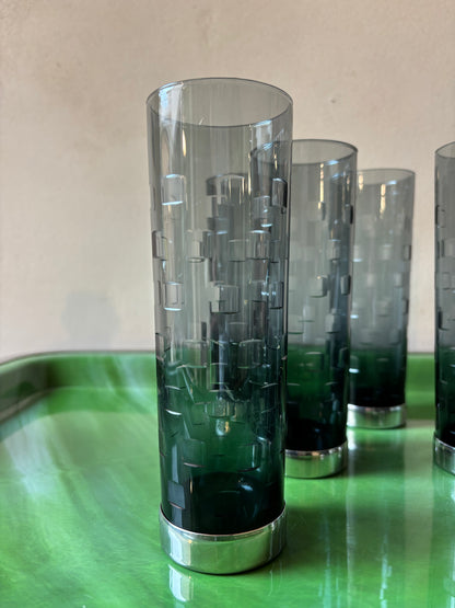 JUEGO DE 6 VASOS DE CRISTAL.