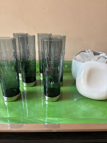 JUEGO DE 6 VASOS DE CRISTAL.